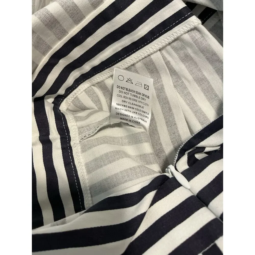 Wyatt Wylde Women Jumpsuit Navy Striped Halter Size Small